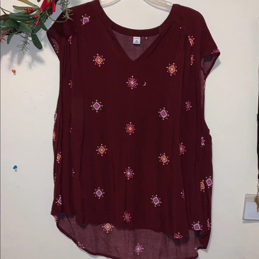 Plus Size Printed Blouse